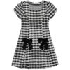 image:imageSpeechless Girls Boucl Short Sleeve Fit an Flare Party DressBlackIvory