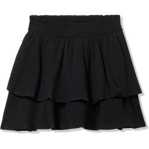 image:imageSpeechless Girls Cotton Smocked Waist Tiered Short SkirtBlack