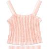 image:imageSpeechless girls 2piece Striped Smocked Tank and Wide Leg Tiered Pants SetCoralIvory