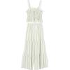 image:imageSpeechless girls 2piece Striped Smocked Tank and Wide Leg Tiered Pants SetSageIvory