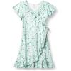 image:imageSpeechless Girls Short Sleeve Faux Wrap Knit Ruffled DressMint