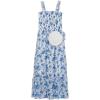 image:imageSpeechless Girls Sleeveless Smocked Maxi SundressIvoryBlue
