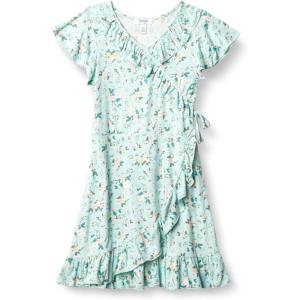 image:imageSpeechless Girls Short Sleeve Faux Wrap Knit Ruffled DressMint