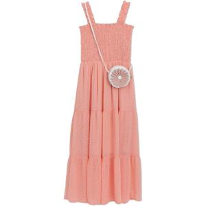image:imageSpeechless Girls Sleeveless Smocked Maxi SundressCoralDot