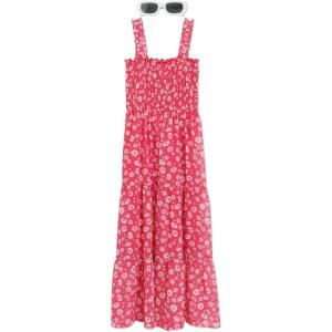 image:imageSpeechless Girls Sleeveless Smocked Maxi SundressFuchsiaFloral