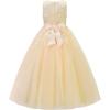 image:imageUhnice Flower Girl Dress Floral Lace Ball Gown Bridesmaid Formal Dresses for Wedding PartyApricot