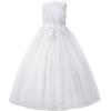 image:imageUhnice Flower Girl Dress Floral Lace Ball Gown Bridesmaid Formal Dresses for Wedding PartyWhite 2