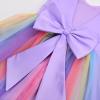 image:imageUhnice Flower Girl Sequin Dress Sleeveless Tulle VBack Gown Rainbow Prom for Wedding PartyPurple