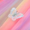 image:imageUhnice Flower Girl Tulle Dress Butterfly Embroidered Feather Sleeve Gown for Wedding PartyRainbow Pink