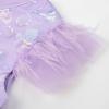 image:imageUhnice Flower Girl Tulle Dress Butterfly Embroidered Feather Sleeve Gown for Wedding PartyRainbow Purple