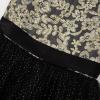 image:imageUhnice Girls Embroidered Mesh Flower Dress Tulle Formal Gown with Removable Bow for Wedding PartyBlack