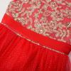 image:imageUhnice Girls Embroidered Mesh Flower Dress Tulle Formal Gown with Removable Bow for Wedding PartyRed