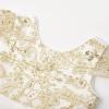 image:imageUhnice Girls Embroidered Mesh Flower Dress Tulle Formal Gown with Removable Bow for Wedding PartyWhite
