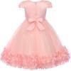image:imageUhnice Toddler Flower Baby Girls Dress Embroidered Tulle Tutu Formal Wedding Dress Birthday Party PageantPeach