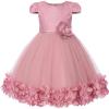 image:imageUhnice Toddler Flower Baby Girls Dress Embroidered Tulle Tutu Formal Wedding Dress Birthday Party PageantDusty Pink