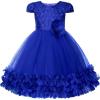 image:imageUhnice Toddler Flower Baby Girls Dress Embroidered Tulle Tutu Formal Wedding Dress Birthday Party PageantNavy Blue