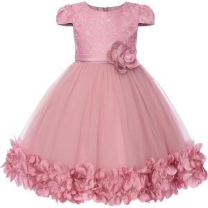 image:imageUhnice Toddler Flower Baby Girls Dress Embroidered Tulle Tutu Formal Wedding Dress Birthday Party PageantDusty Pink