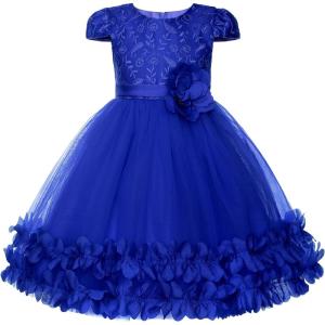 image:imageUhnice Toddler Flower Baby Girls Dress Embroidered Tulle Tutu Formal Wedding Dress Birthday Party PageantNavy Blue