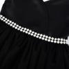 image:imageUhnice Flower Girls Satin Dress Sleeveless VBack Formal Ball Gown for Wedding PartyBlack