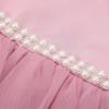 image:imageUhnice Flower Girls Satin Dress Sleeveless VBack Formal Ball Gown for Wedding PartyPink