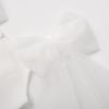 image:imageUhnice Girls Sleeveless Tulle Dress with Fixed Shoulder Bows for Flower Girl Wedding PartyWhite