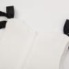 image:imageUhnice Sleeveless Off White Princess Dress with Fixed Bow Straps for Toddler Girls Wedding Party OutfitOff White With Black Bow