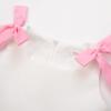 image:imageUhnice Sleeveless Off White Princess Dress with Fixed Bow Straps for Toddler Girls Wedding Party OutfitOff White With Pink Bow