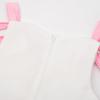 image:imageUhnice Sleeveless Off White Princess Dress with Fixed Bow Straps for Toddler Girls Wedding Party OutfitOff White With Pink Bow