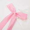 image:imageUhnice Sleeveless Off White Princess Dress with Fixed Bow Straps for Toddler Girls Wedding Party OutfitOff White With Pink Bow