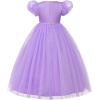 image:imageUhnice Flower Girl Sequin Dress Tulle Ball Gown Formal Dresses for Wedding PartyPurple 2