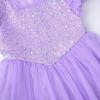 image:imageUhnice Flower Girl Sequin Dress Tulle Ball Gown Formal Dresses for Wedding PartyPurple 2