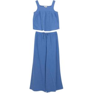image:imageSpeechless Girls 2Piece Cotton Gauze Babydoll Tank Top and WideLeg Pants SetPeriwinkle