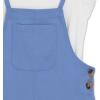 image:imageSpeechless Girls 2Piece Mineral Wash Romper and Flutter Sleeve Tee SetPeriwinkleWhite