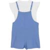 image:imageSpeechless Girls 2Piece Mineral Wash Romper and Flutter Sleeve Tee SetPeriwinkleWhite