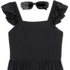image:imageSpeechless Girls Flutter Sleeve Chiffon Walkthrough Romper With SunglassesBlack