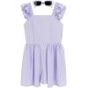 image:imageSpeechless Girls Flutter Sleeve Chiffon Walkthrough Romper With SunglassesLilac