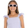 image:imageSpeechless Girls Flutter Sleeve Chiffon Walkthrough Romper With SunglassesLilac