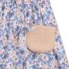 image:imageSpeechless Girls Puff Sleeve Print Woven Floral Cumberbund Tie Back JumpsuitIvory Coral