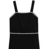 image:imageSpeechless Girls Sleeveless Scuba Crepe Wide Strap Jumpsuit With Pearl TrimBlack