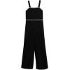image:imageSpeechless Girls Sleeveless Scuba Crepe Wide Strap Jumpsuit With Pearl TrimBlack