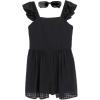 image:imageSpeechless Girls Flutter Sleeve Chiffon Walkthrough Romper With SunglassesBlack