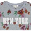image:imageSpeechless Girls Short Sleeve Cotton Rib Knit Tshirt and HairclipHeather GreyNew York