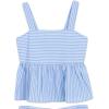 image:imageSpeechless Girls 2piece Striped Cotton Peplum Tank and Wide Leg Pants SetWhiteBlue
