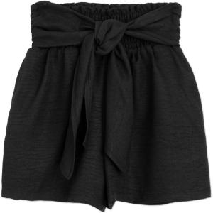 image:imageSpeechless Girls High Rise Elastic Waist Culotte Shorts with Tie BeltBlack