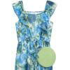 image:imageSpeechless Girls Sleeveless Floral Print Chiffon Ruffle Strap Tiered Maxi Dress with PurseIvoryblue