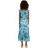 image:imageSpeechless Girls Sleeveless Floral Print Chiffon Ruffle Strap Tiered Maxi Dress with PurseIvoryblue
