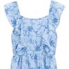 image:imageSpeechless Girls Sleeveless Floral Print Chiffon Ruffle Strap Tiered Maxi Dress with PurseSkyblue
