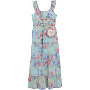 image:imageSpeechless Girls Flutter Sleeve Chiffon Maxi DressAquaMulti Floral
