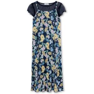 image:imageSpeechless Girls Short Sleeve Tee and Maxi Pleated DressNavyYellow