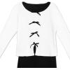 image:imageSpeechless Girls 2piece Midi Dress  Long Sleeve Sweater with Bow Detail Over Solid Black Sleeveless DressIvoryBlack